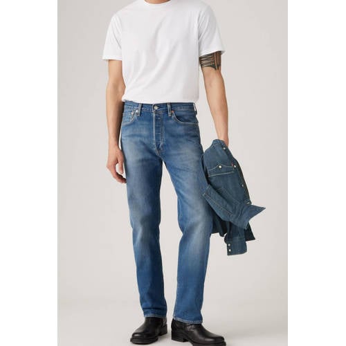 Levi's 501 straight leg jeans blauw afbeelding