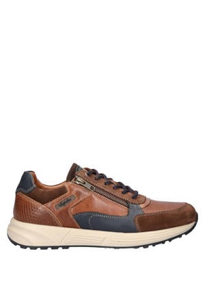 Discover leren sneakers cognac