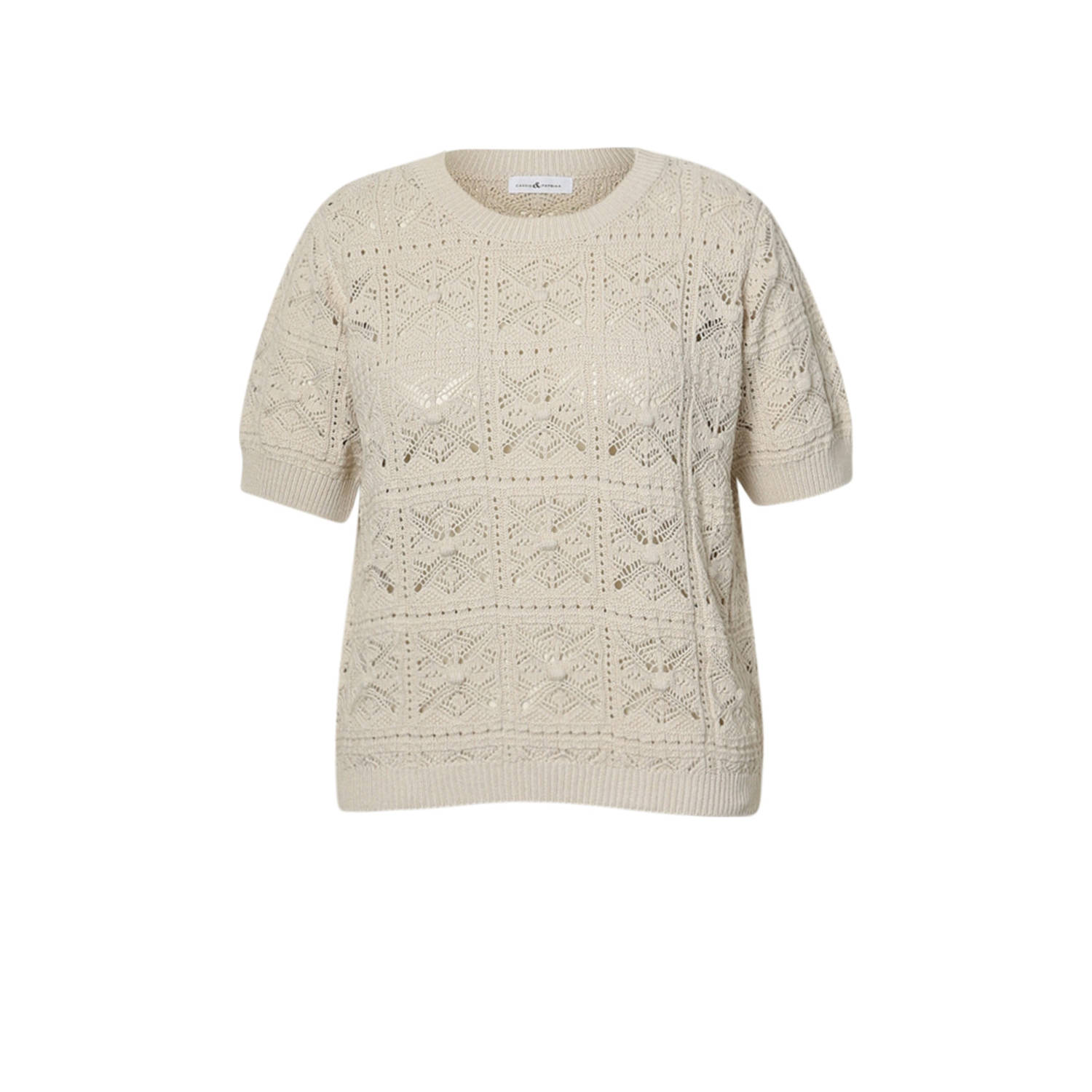 Paprika top ecru crochet