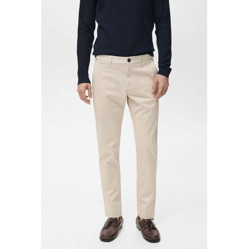 Mango Man tapered chino ecru afbeelding