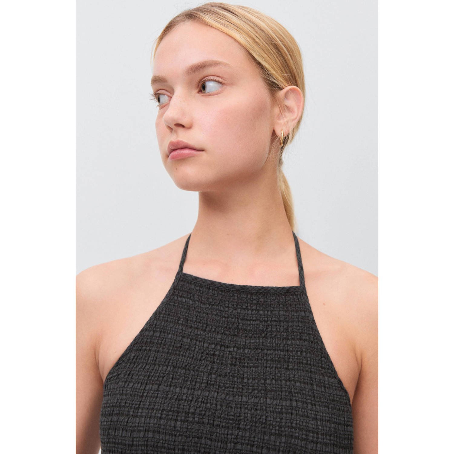 MANGO TEEN maxi jurk zwart