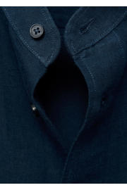 thumbnail: Mango Man linnen casual overhemd donkerblauw