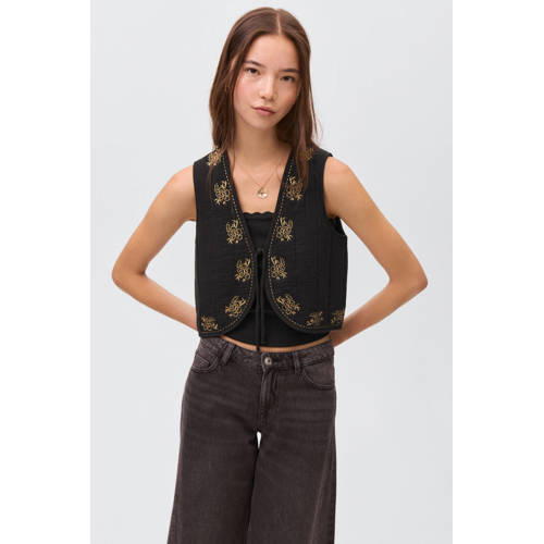 MANGO TEEN gilet zwart afbeelding