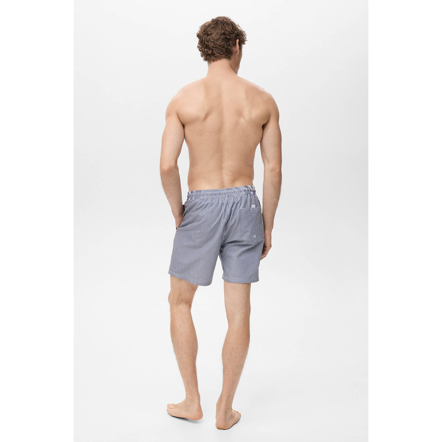 Mango Man zwemshort donkerblauw wit