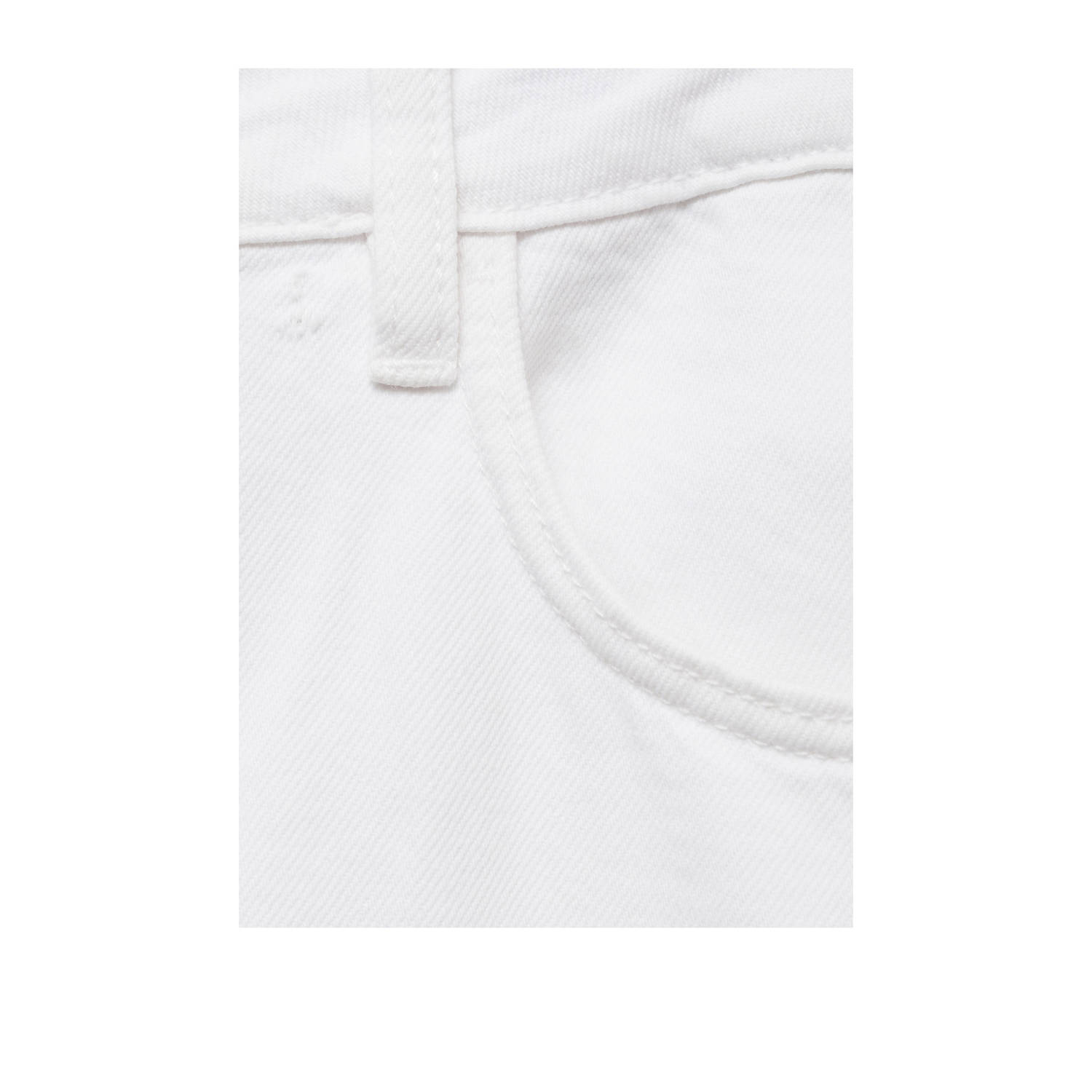 Mango high waist wide leg jeans wit