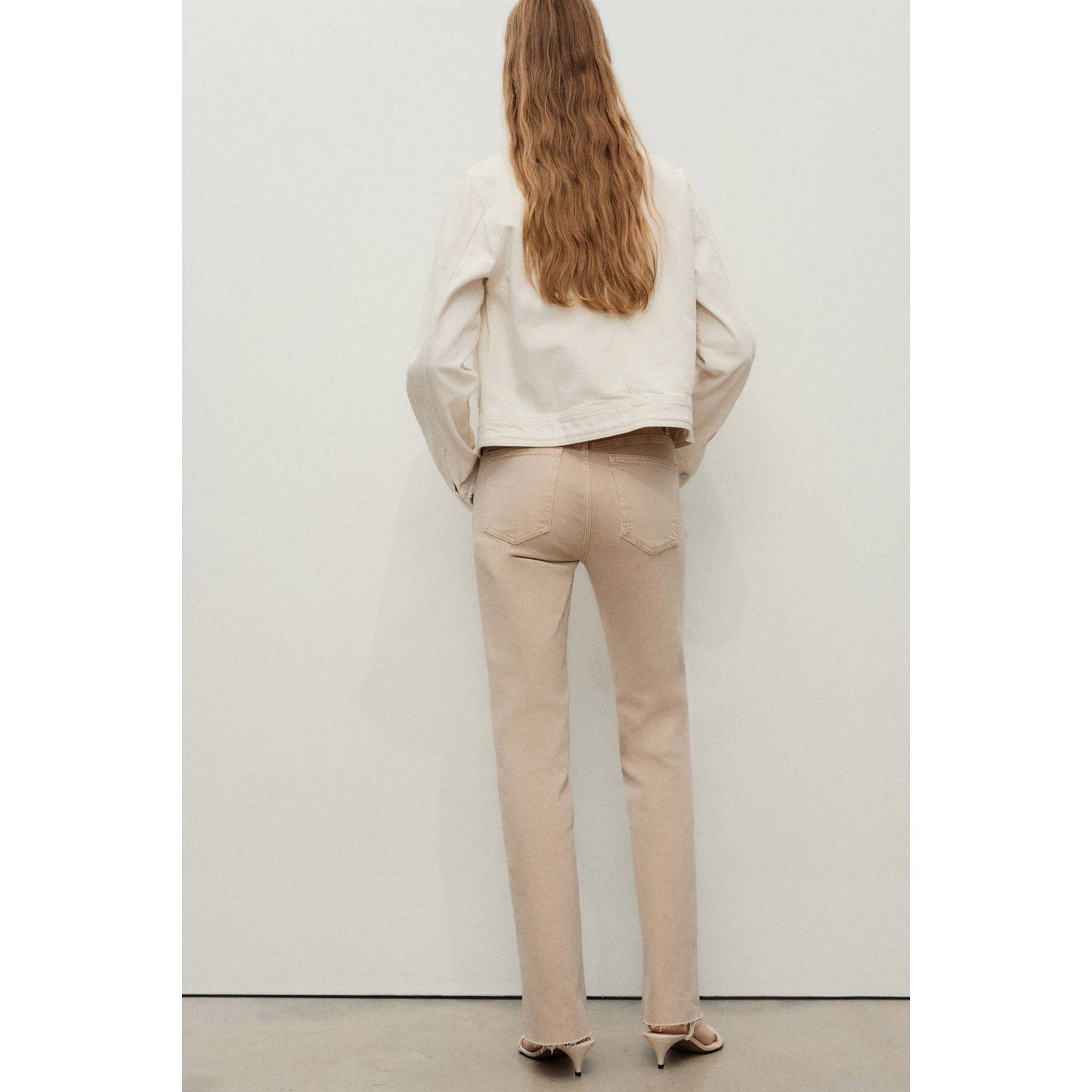 Mango flared jeans beige