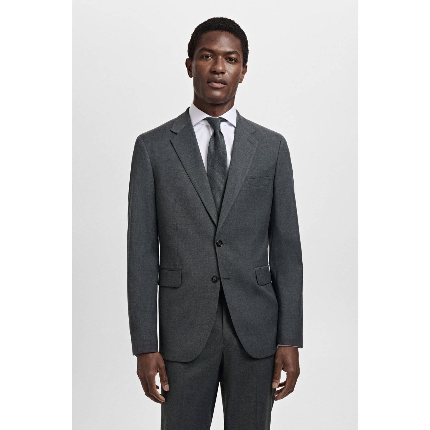 Mango Man colbert grijs
