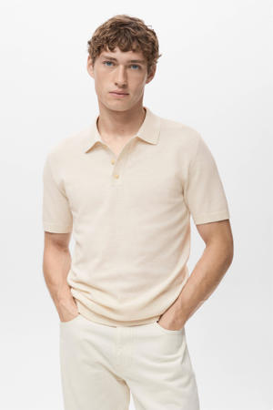 regular polo gebreid ecru