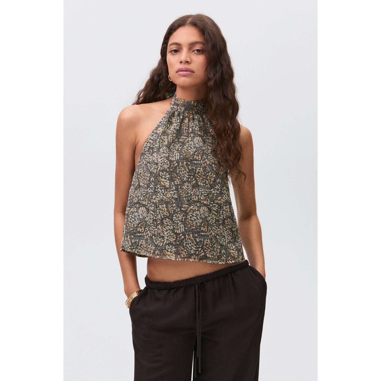 MANGO TEEN haltertop beige