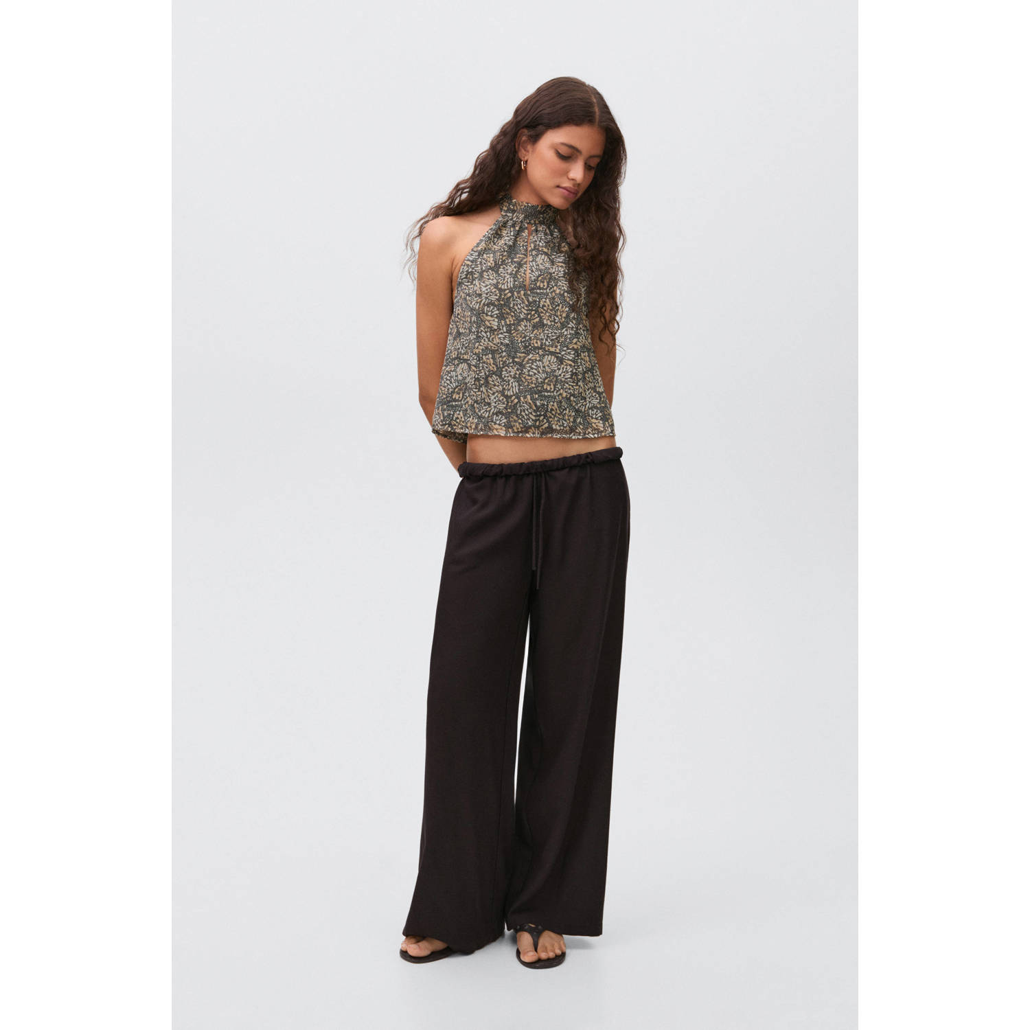MANGO TEEN haltertop beige