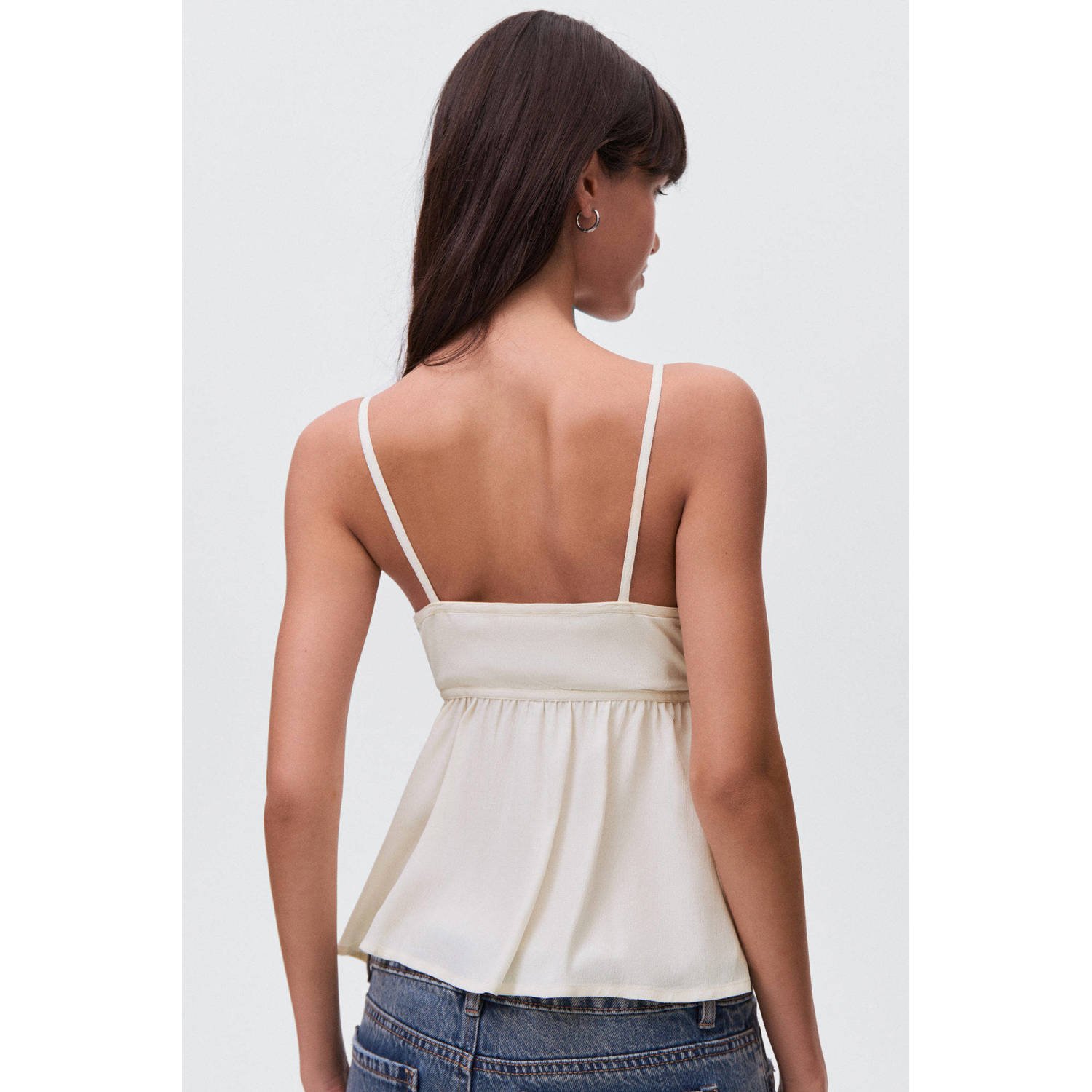 MANGO TEEN spaghettitop beige