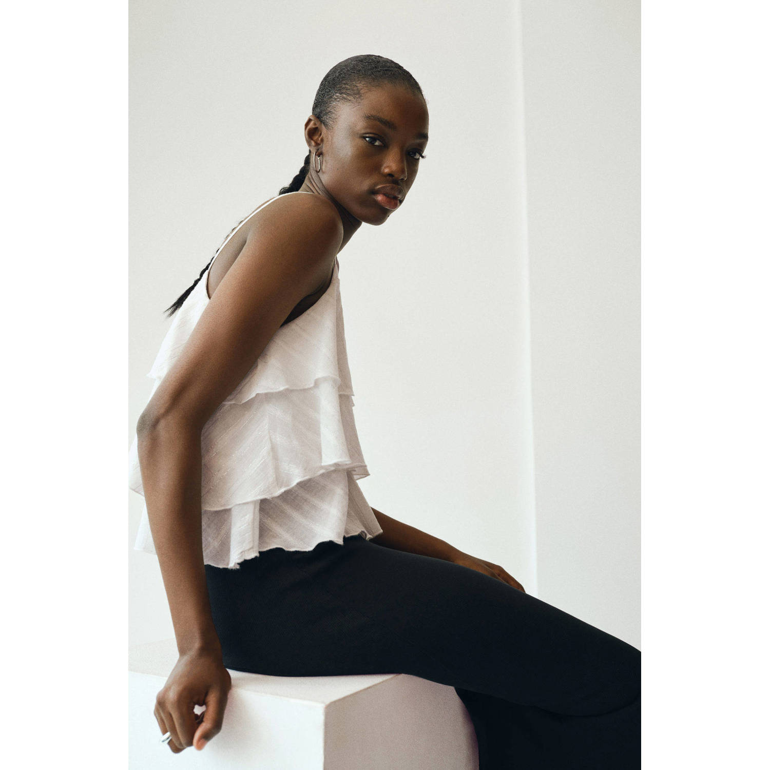 MANGO TEEN mouwloze top wit