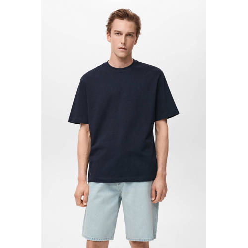 Mango Man relaxed T-shirt donkerblauw afbeelding