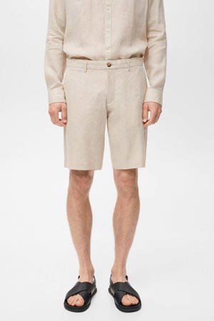 linnen regular bermuda short ecru