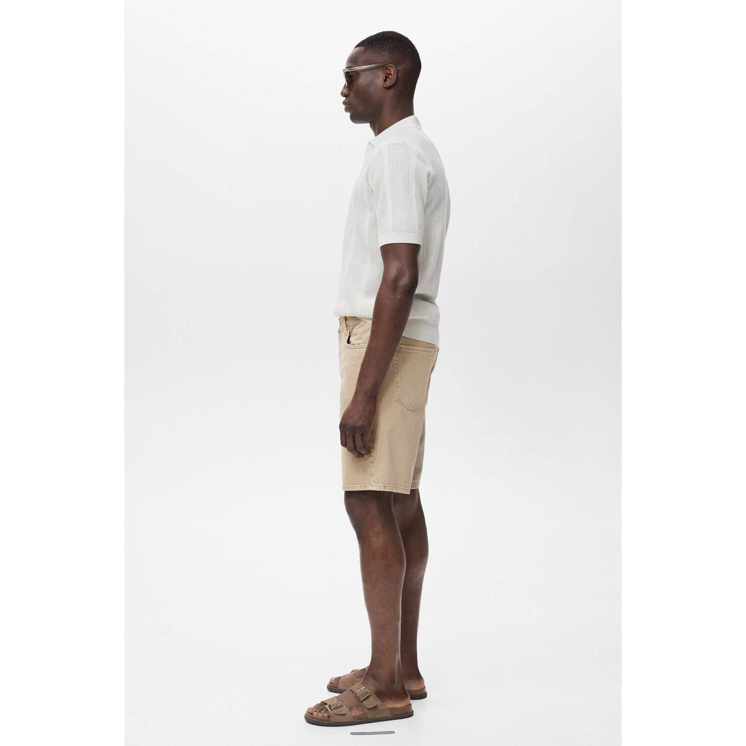 Mango Man denim regular short beige