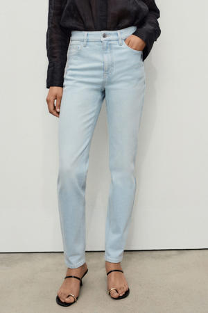 high waist skinny jeans light blue denim