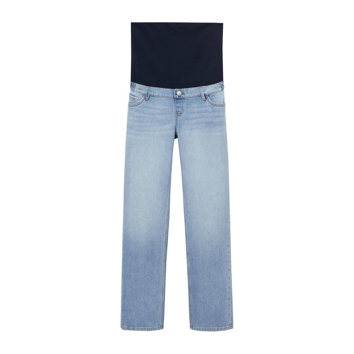 Mango straight leg jeans light blue denim