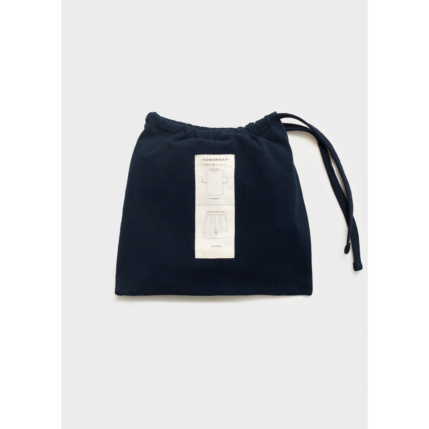 Mango Man shortama donkerblauw