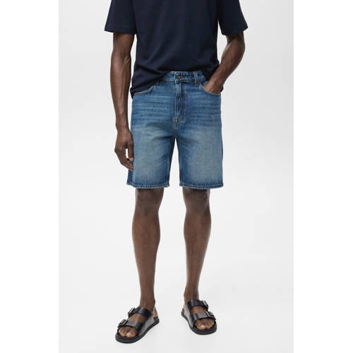 Mango Man denim regular short donkerblauw afbeelding