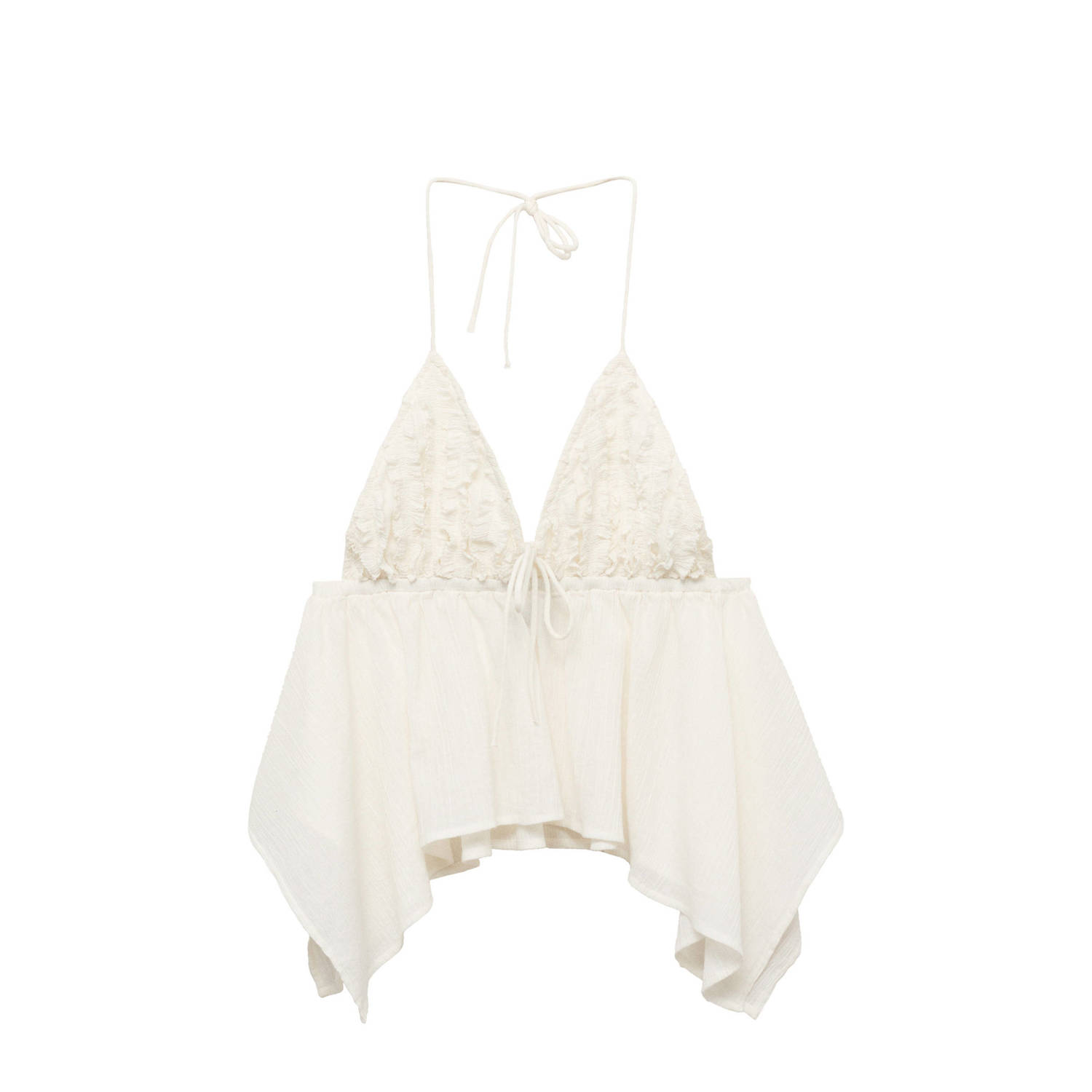 MANGO TEEN haltertop beige