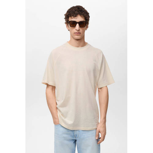 Mango Man linnen T-shirt afbeelding
