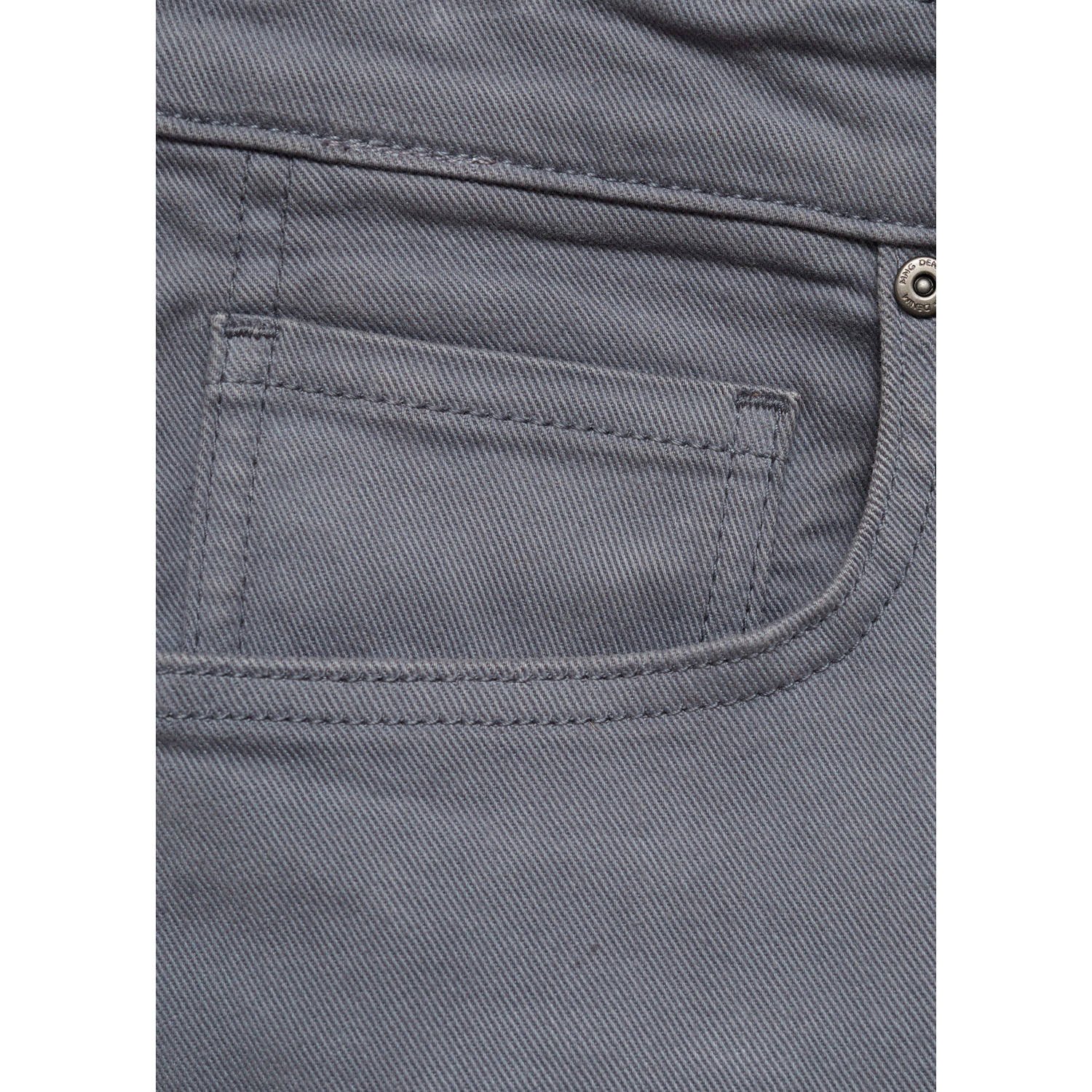 Mango Man denim slim short grijsblauw