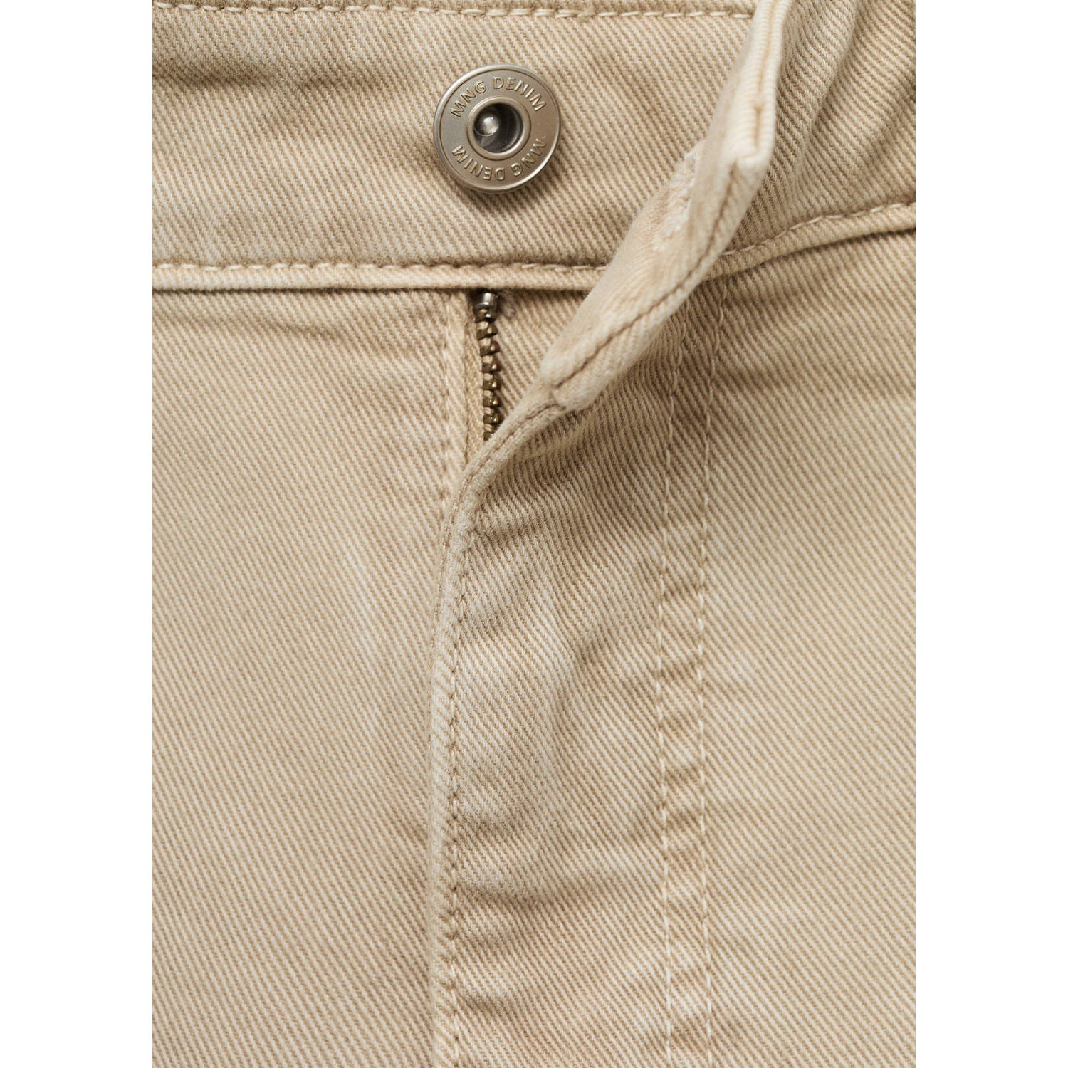 Mango Man denim slim short beige