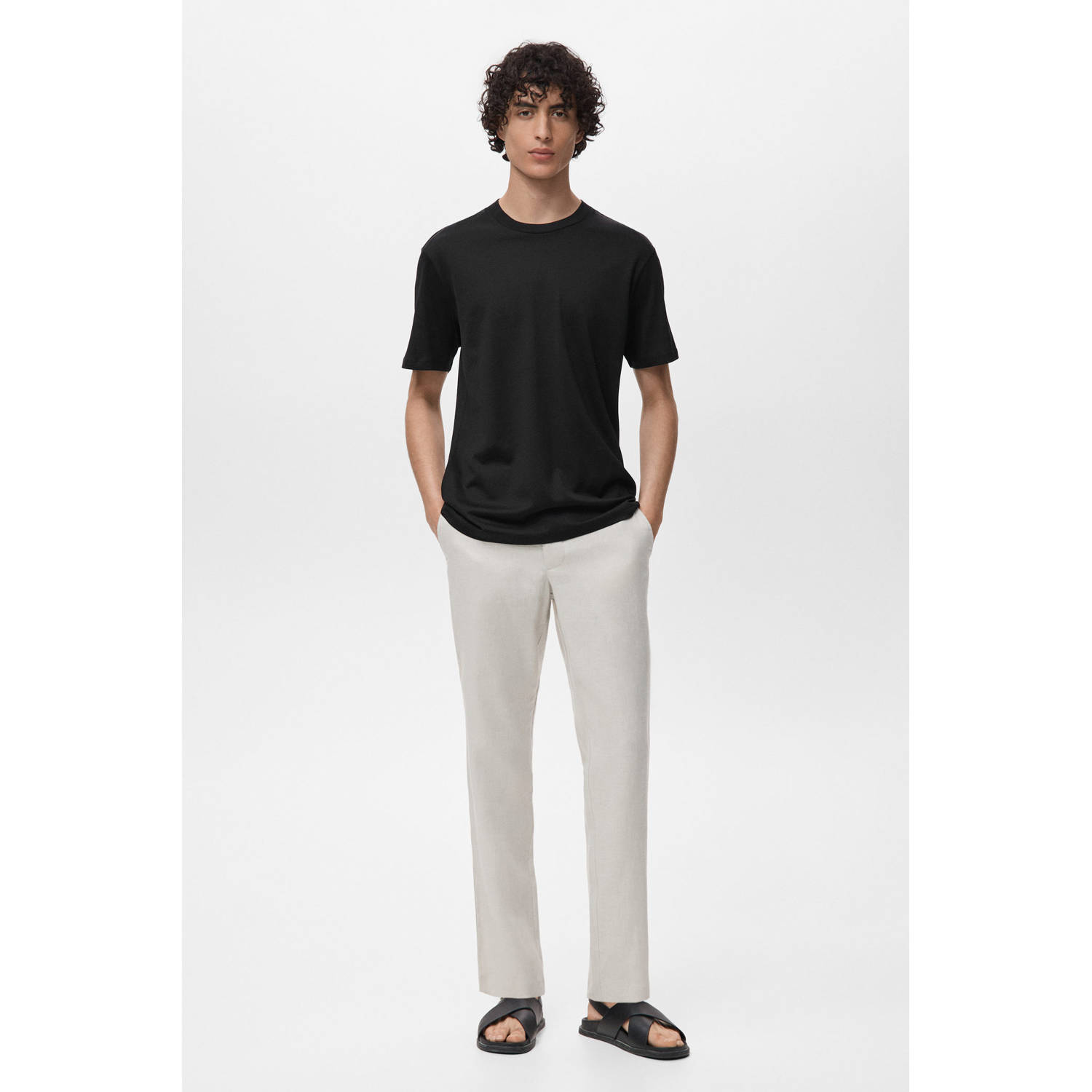 Mango Man T-shirt zwart