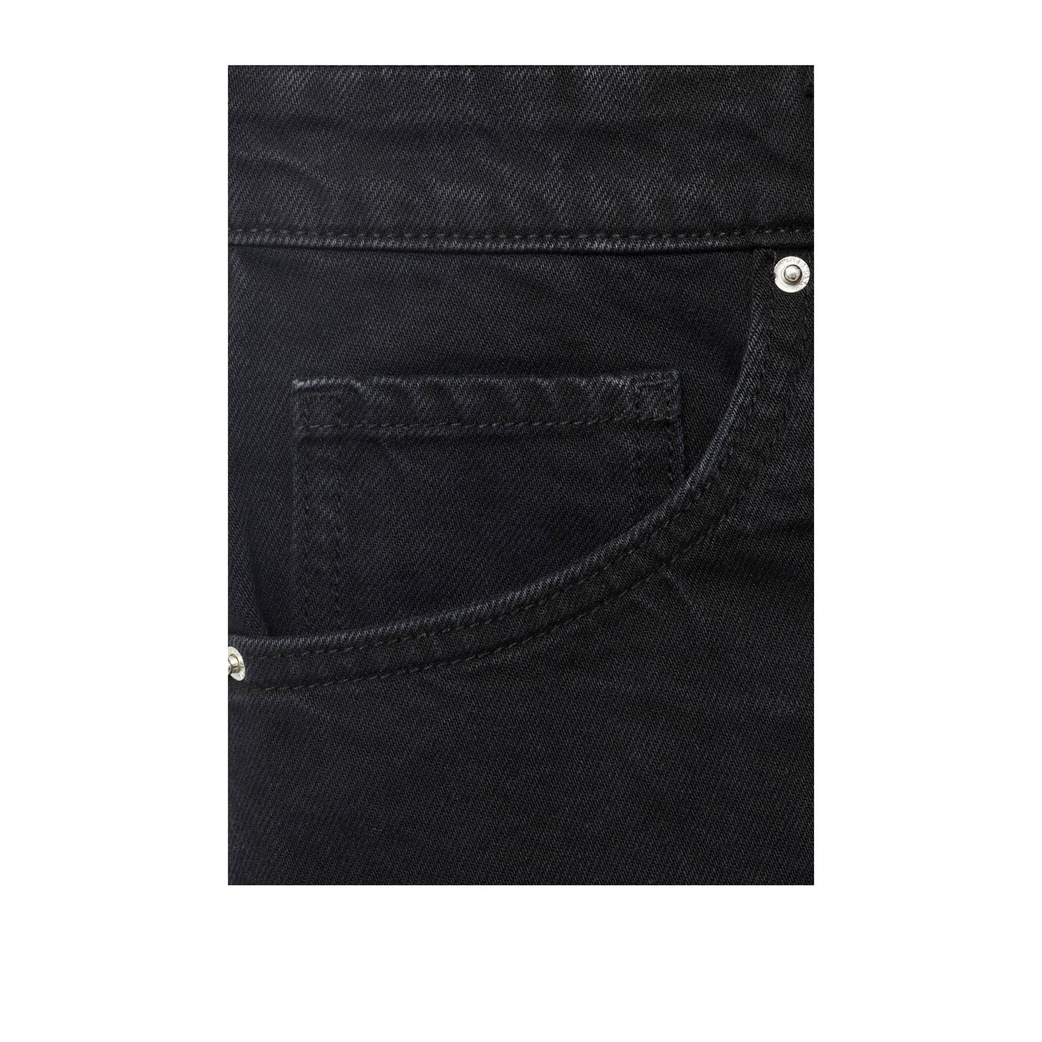 Mango denim regular waist short black denim