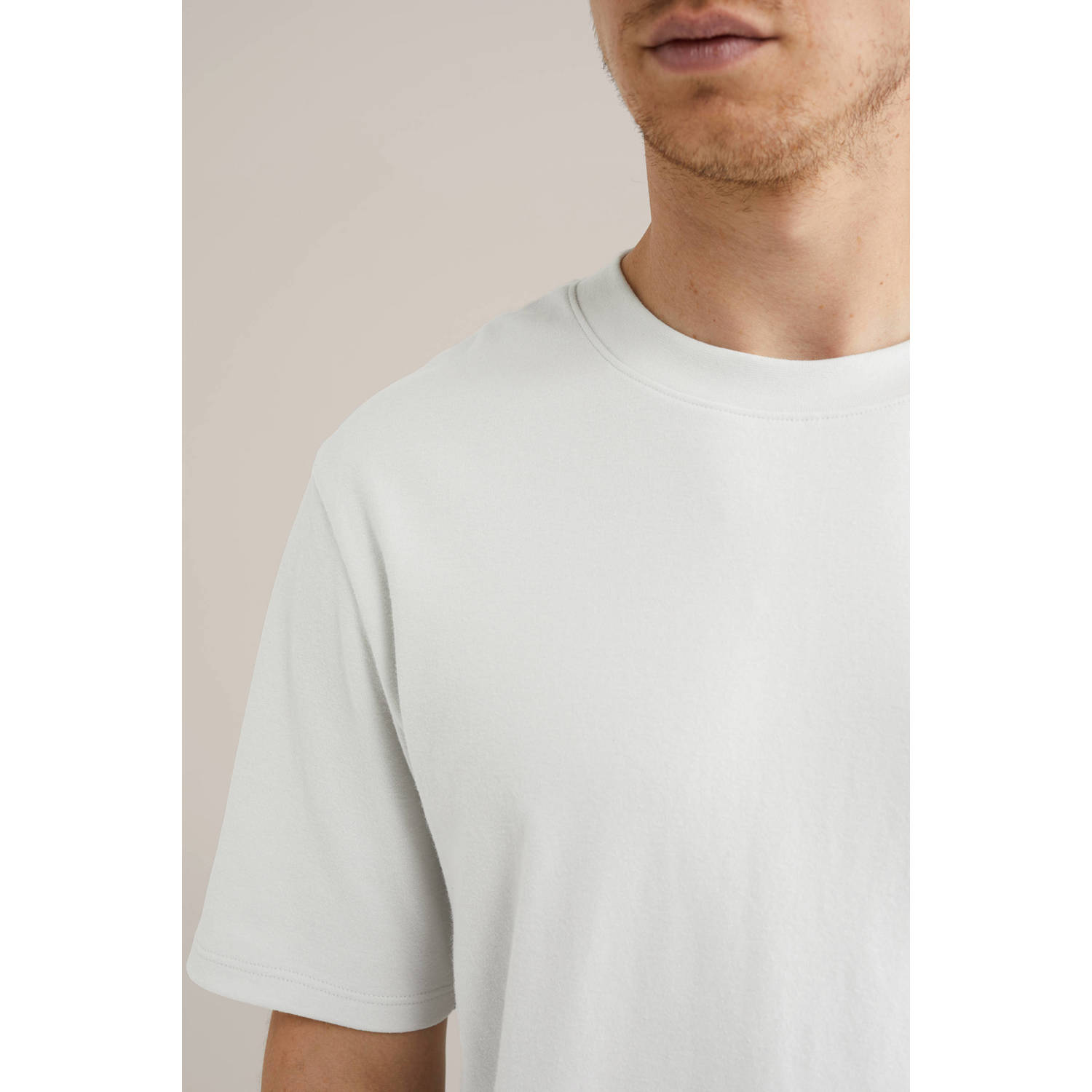 WE Fashion relaxed T-shirt lichtgrijs