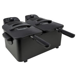 dubbele frituurpan - GF461B - 2 x 2,5 liter - zwart