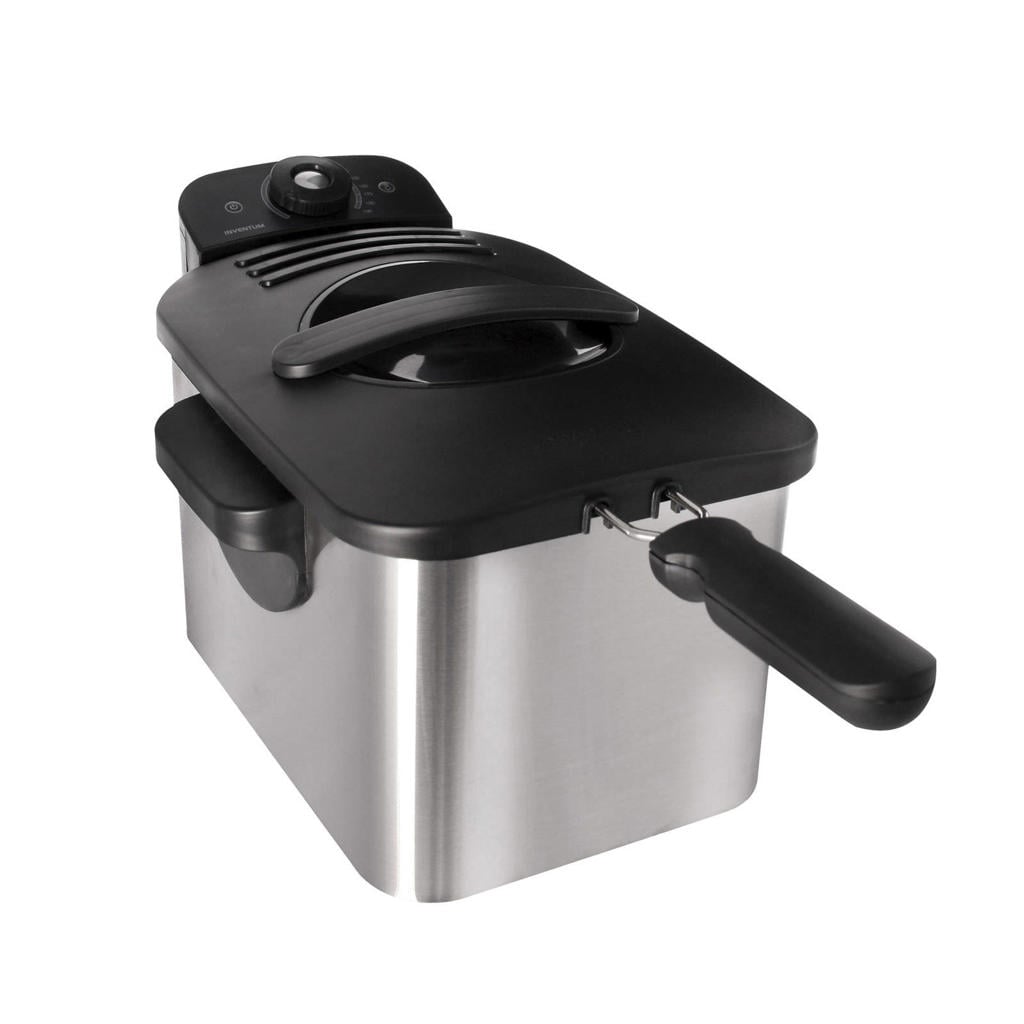 Inventum frituurpan - GF431S - 3 liter - RVS/zwart
