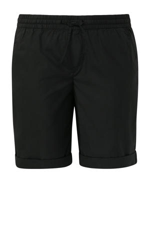 straight regular waist casual short zwart