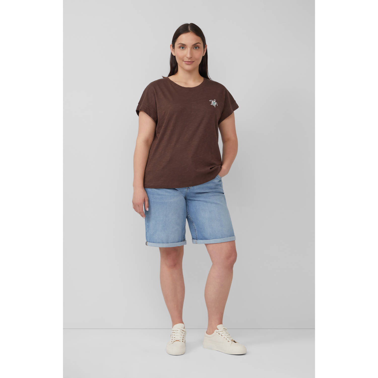 s.Oliver Curve top bruin