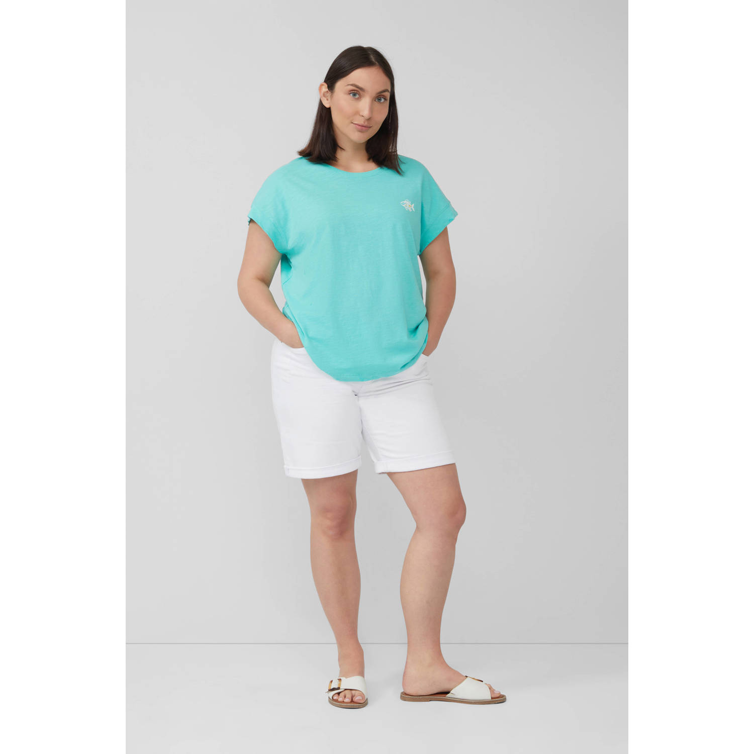 s.Oliver Curve top turquoise