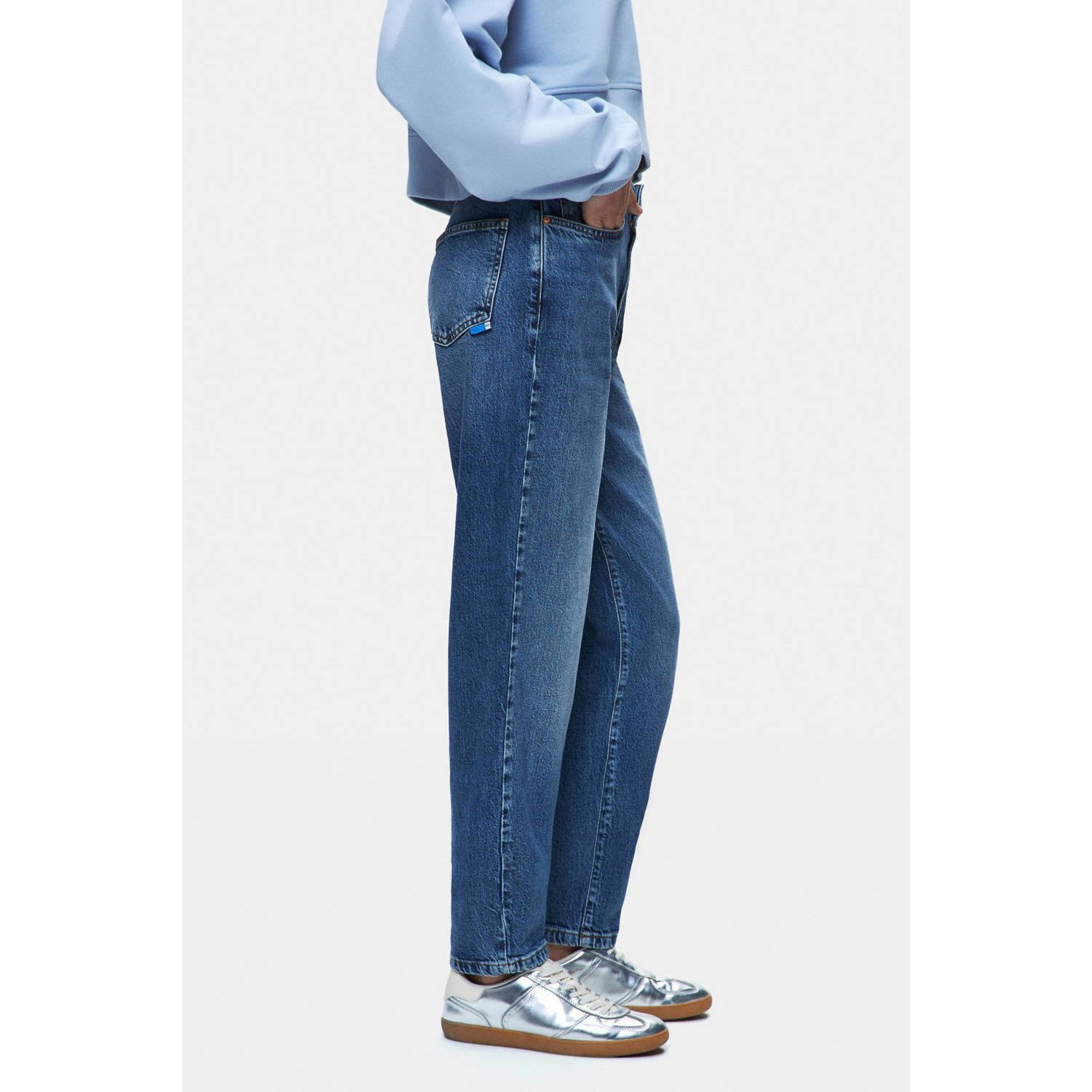 LTB high waist straight leg jeans medium blue denim