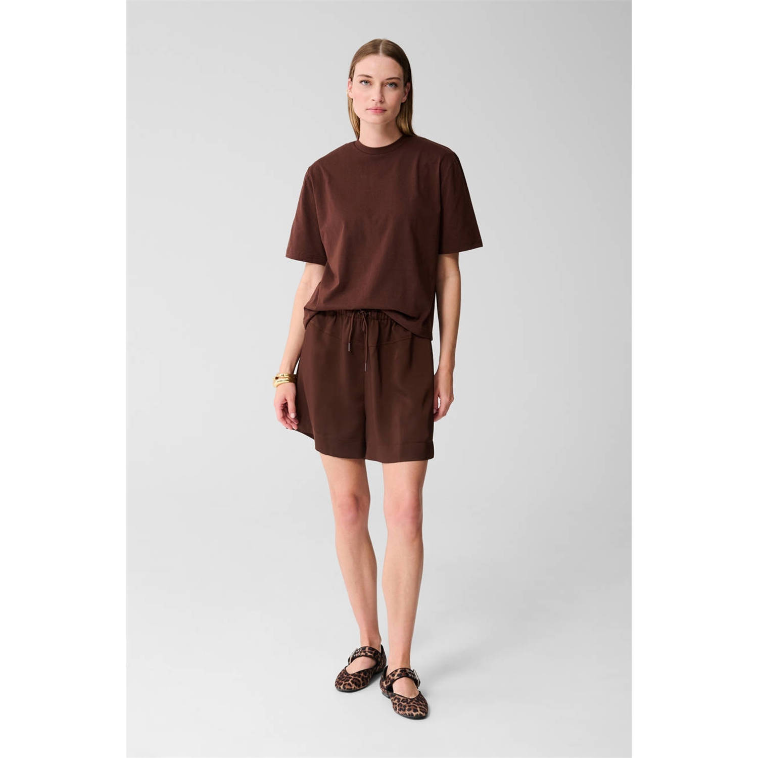 Shoeby T-shirt donkerbruin