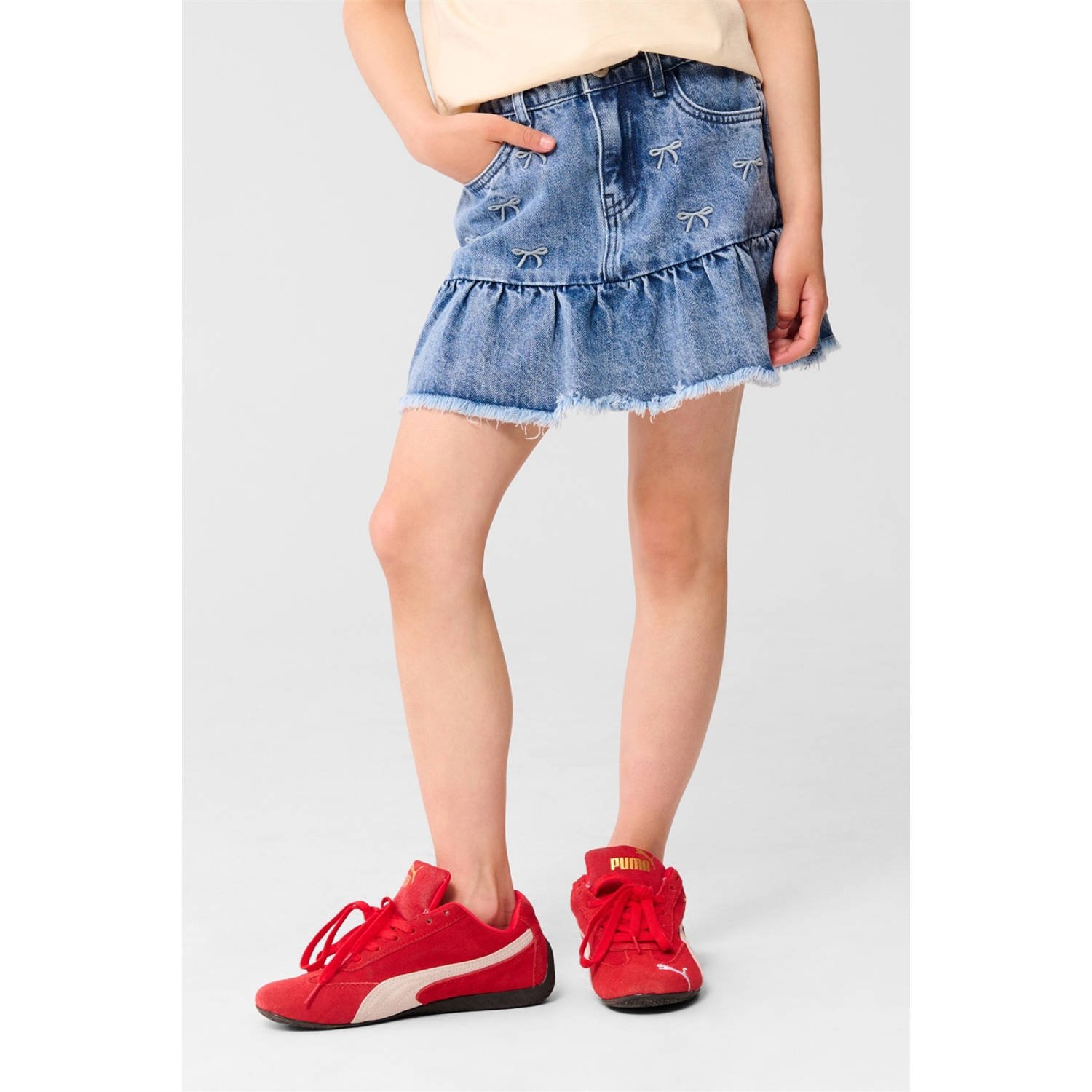 Shoeby denim spijkerrok medium blue denim
