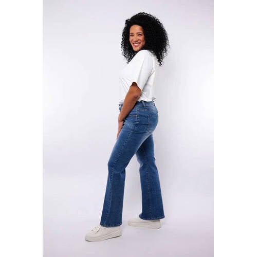 Exxcellent flared jeans dark blue denim afbeelding