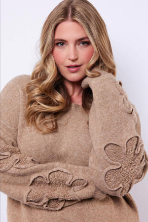 gebreide trui beige