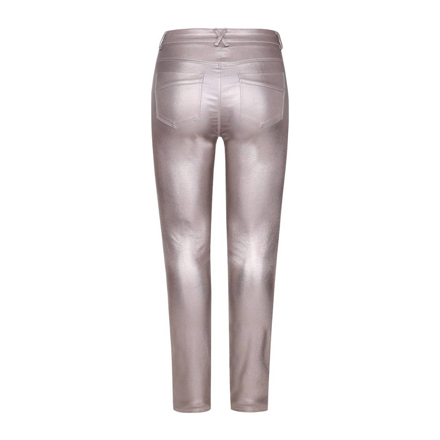 Exxcellent aansluitend regular waist broek brons