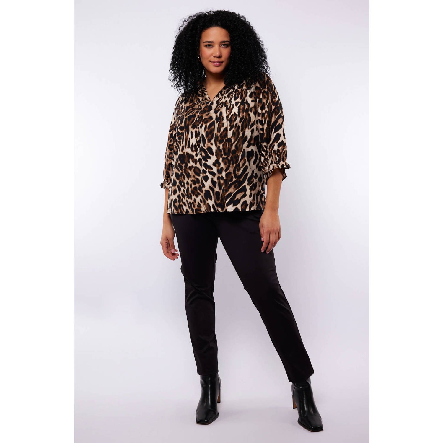 Exxcellent aansluitend regular waist broek zwart