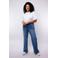Exxcellent high waist wide leg jeans medium blue denim