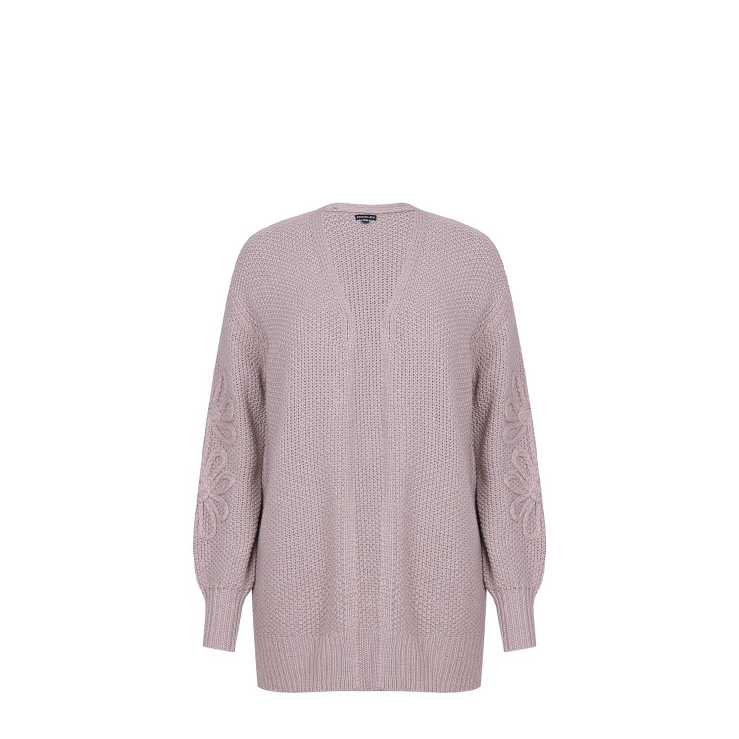 Exxcellent gebreid vest lichtroze