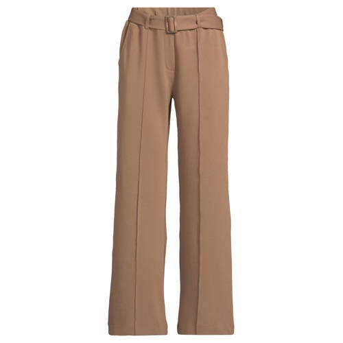 ICNK.Amsterdam straight regular waist casual broek taupe afbeelding