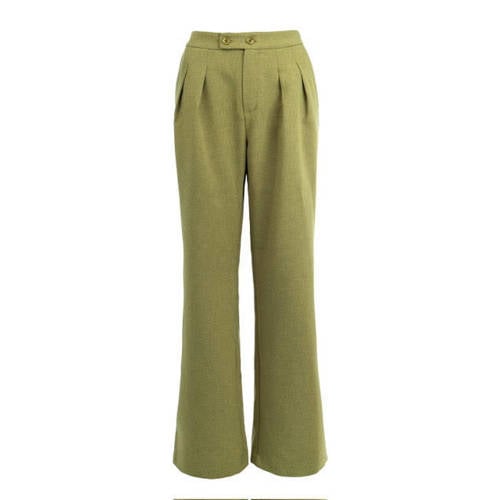 ICNK.Amsterdam rechtvallend high waist pantalon groen afbeelding
