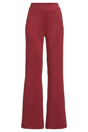 straight regular waist broek rood