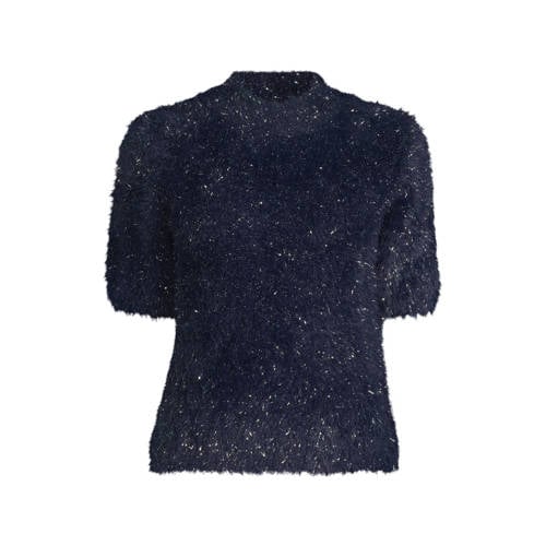 ICNK.Amsterdam gebreide trui donkerblauw met lurex afbeelding