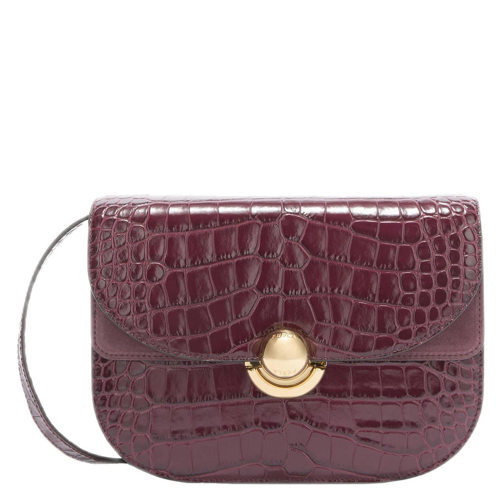 Furla leren crossbody tas Sfera S bordeauxrood