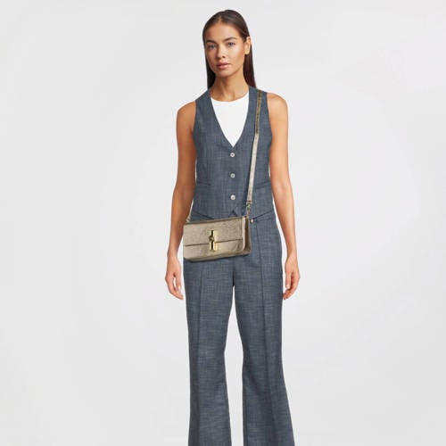 Furla leren crossbody tas Iride S goudkleurig afbeelding